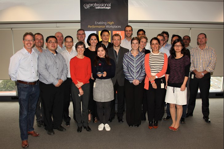 In photo: Some of the Professional Advantage Sydney Infor Team representing the Infor FY16 Pacific Growth Partner of the Year award.
