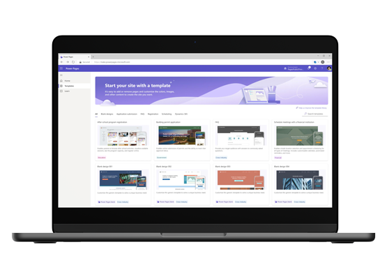 Get started quickly with Power Pages Templates